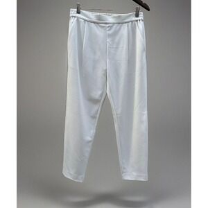 All Saints Aleida Lightweight Tri Pants Women 6 White Tapered Leg Elastic Waist‎